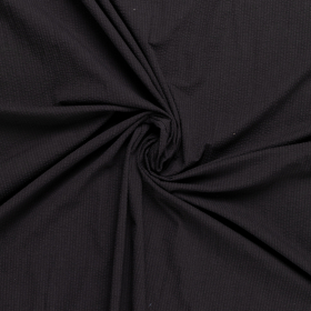 Donker antraciet grijs seersucker gestreept