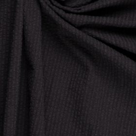 Donker antraciet grijs seersucker gestreept