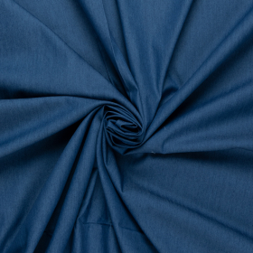 midden blauw chambray denim met stretch