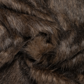 bruin grijs melange fancy fur imitatiebont 