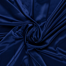 koningsblauw zijde satijn met stretch