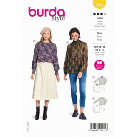 blouse (maat 34-44) Burda 5862