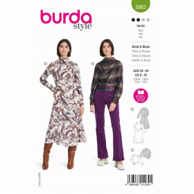 jurk en blouse (maat 34-44) Burda 5863