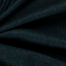 petrol visgraat Shetland tweed zuiver wol