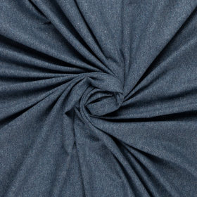 blauw aqua melee wol blend tweed stretch italiaans import