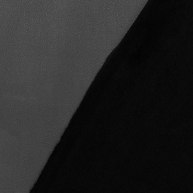 donkergrijs imitatieleer stretch met zwart suedine rug