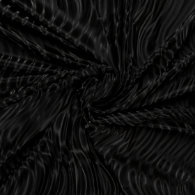 zwart scuba stretch met velours rug 3D effect