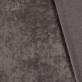 taupe velours double face jersey