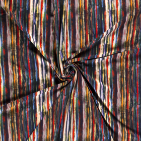 multicolor gestreept bedrukt jersey katoen met stretch