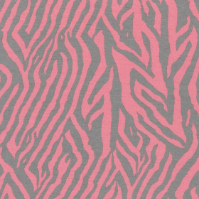 grijs roze stretch tricot met grillig fantasie dessin bedrukt
