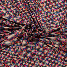 stretch tricot met multicolor cirkel dessin italiaans import