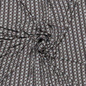 stretch tricot met zwart grijs blauw room inkjet print italiaans import