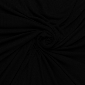 zwart ribbel jersey met stretch