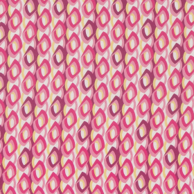 room viscose met roze geel abstract dessin italiaans import
