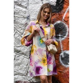 FT creme cloqué aquarell floral italienischer import