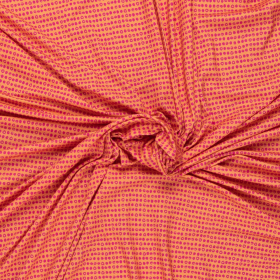 oranje cerise stretch tricot italiaans import