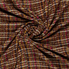 bruin camel tweed stof Italiaans import