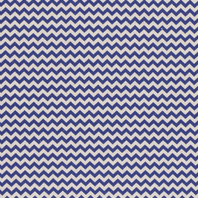 blauw wit linnen viscose stof met zigzag motief