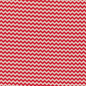 rood wit linnen viscose stof met zigzag motief
