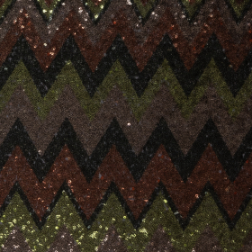 multicolor zigzag bedrukt pailletten stof