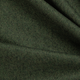 groen merino wol mix visgraat tweed stof Italiaans import