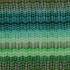 groen turquoise viscose satijn stof met zig-zag dessin