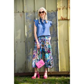 multicolor stretch katoen stof Italiaans import met digitale print