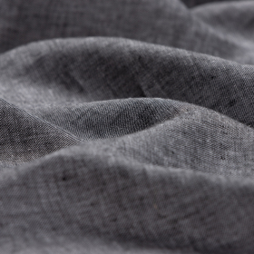 zwart wit gemêleerd cross-dye linnen stof Italiaans import