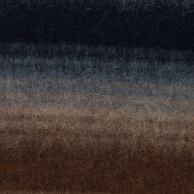 wol alpaca stof Italiaans import in blauw en tabak