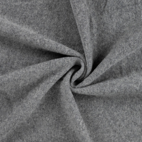MID GREY melange merino wol fleece