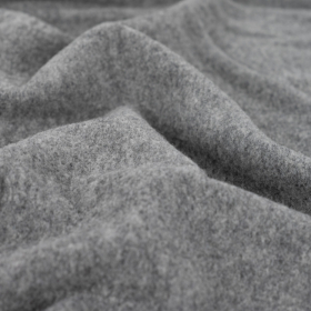 MID GREY melange merino wol fleece