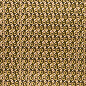 crème punta milano met olijfgroen, oudroze grafisch abstract bedrukt stof