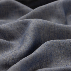 dusty mint indigo blauw gemeleerd linnen stof  Italiaans import