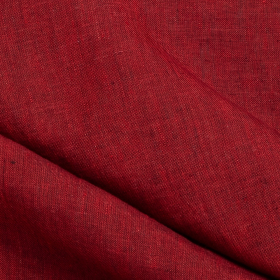rood donkerrood gemeleerd linnen stof  Italiaans import