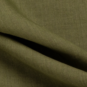 olijfgroen limoen gemeleerd linnen stof  Italiaans import