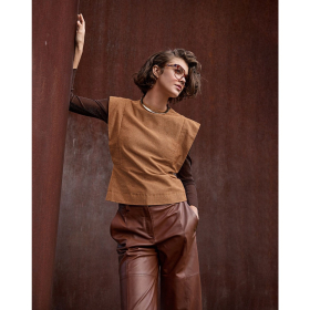 Bruin rayon (viscose) Italiaans import