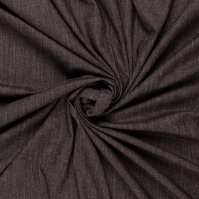 Donkerbruin linnen lyocell katoen mix denim stof