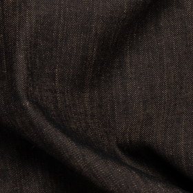  zwart met koper accent linnen lyocell katoen mix denim stof