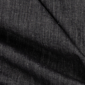  zwart met wit accent linnen lyocell katoen mix denim stof