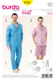 pyjama (maat 48-58) Burda 6741