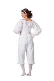 onderjurk, corset en lange onderbroek voor onder historische kostuums (maat 36-50) Burda 7156
