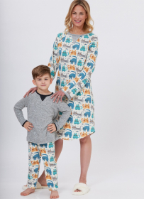 pyjama en nachthemd (maat XS-XL) Butterick 6867
