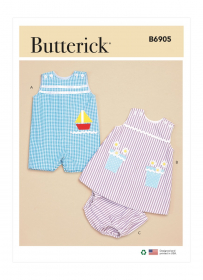 jurkje met broekje en overall  (maat 50-74) Butterick 6905