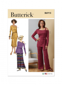 jurk, top, rok en broek (maat S-XXL) Butterick 6913
