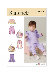 broekje en shirtje (maat 50-74) Butterick 6920