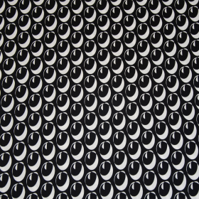zwart wit gedessineerd stretch katoen stof