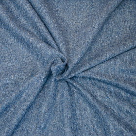 blauw melee tweed stof italiaans import