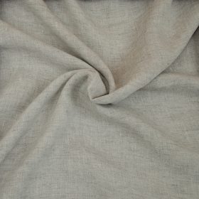 licht grijs - wit gemeleerd Italiaans linnen stof