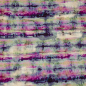 violet donker mint fantasie bedrukt viscose stretch tricot stof
