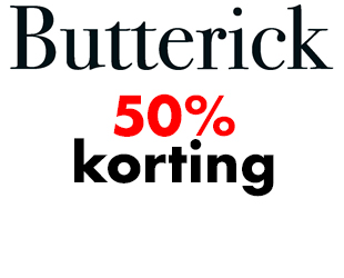 Butterick patronen met 50% korting